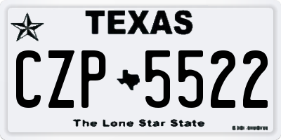 TX license plate CZP5522