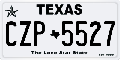 TX license plate CZP5527