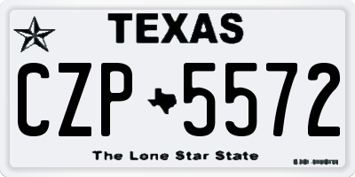 TX license plate CZP5572