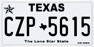TX license plate CZP5615