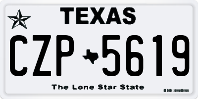 TX license plate CZP5619