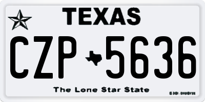 TX license plate CZP5636