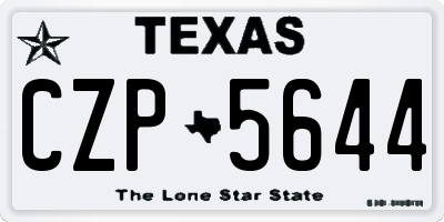 TX license plate CZP5644