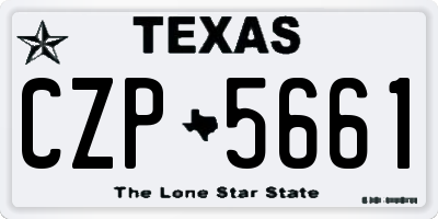 TX license plate CZP5661
