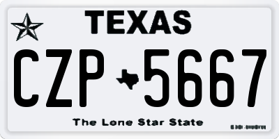 TX license plate CZP5667