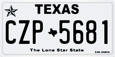 TX license plate CZP5681