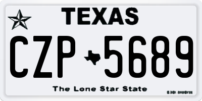 TX license plate CZP5689