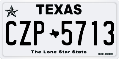 TX license plate CZP5713