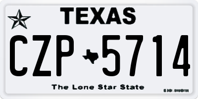 TX license plate CZP5714