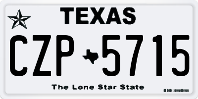 TX license plate CZP5715