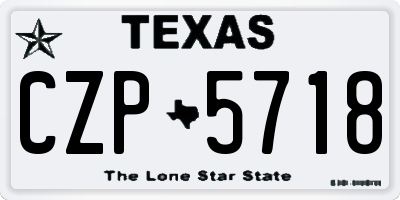TX license plate CZP5718