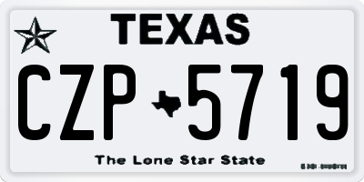 TX license plate CZP5719