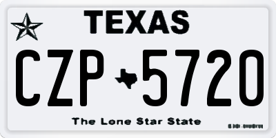 TX license plate CZP5720
