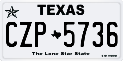 TX license plate CZP5736