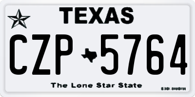 TX license plate CZP5764