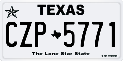 TX license plate CZP5771