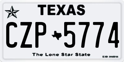 TX license plate CZP5774