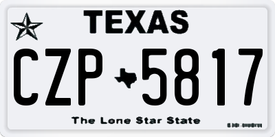 TX license plate CZP5817