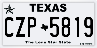 TX license plate CZP5819