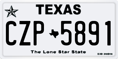 TX license plate CZP5891