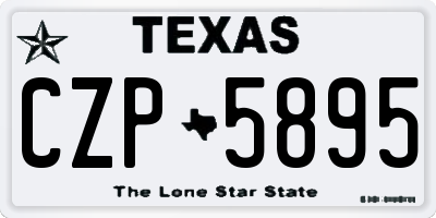 TX license plate CZP5895
