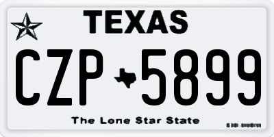 TX license plate CZP5899