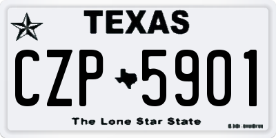 TX license plate CZP5901
