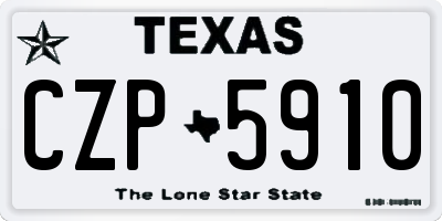 TX license plate CZP5910