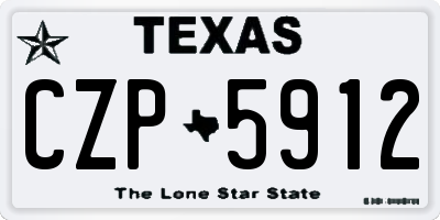 TX license plate CZP5912