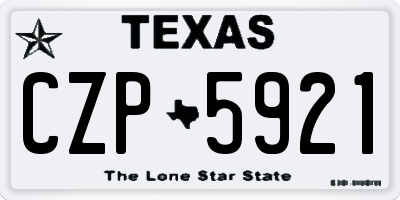 TX license plate CZP5921