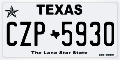 TX license plate CZP5930