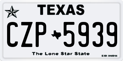 TX license plate CZP5939