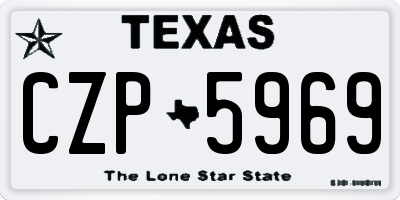 TX license plate CZP5969