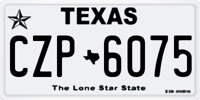 TX license plate CZP6075
