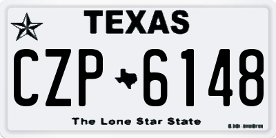 TX license plate CZP6148