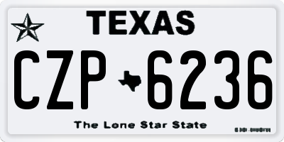 TX license plate CZP6236