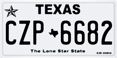 TX license plate CZP6682