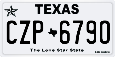 TX license plate CZP6790