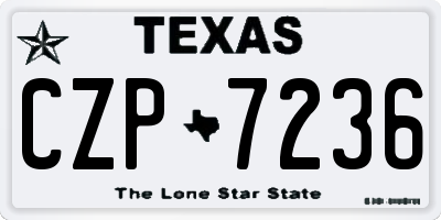 TX license plate CZP7236