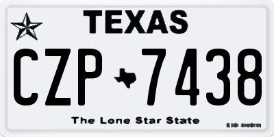 TX license plate CZP7438