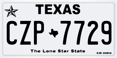 TX license plate CZP7729