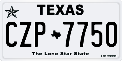 TX license plate CZP7750