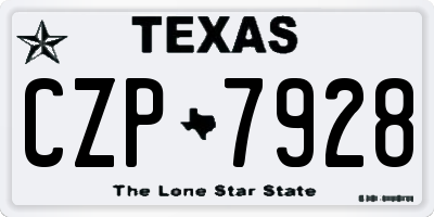 TX license plate CZP7928