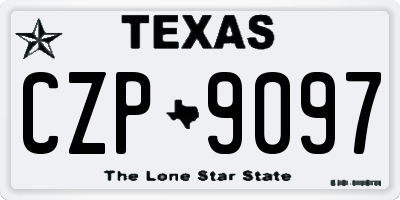 TX license plate CZP9097