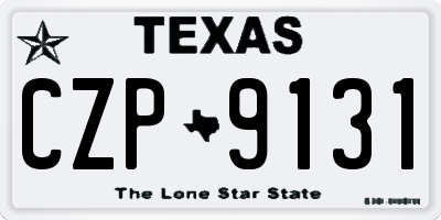 TX license plate CZP9131