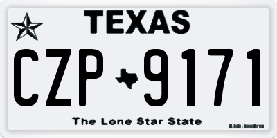 TX license plate CZP9171