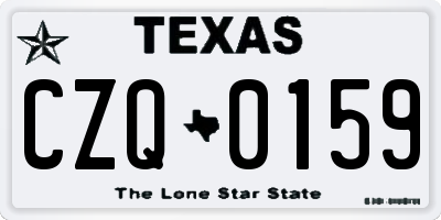 TX license plate CZQ0159