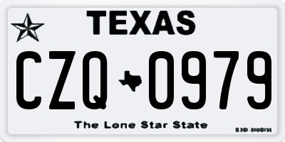 TX license plate CZQ0979