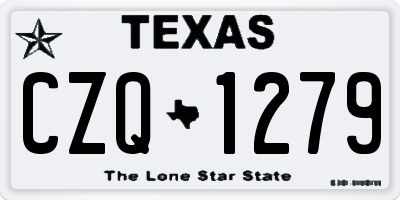 TX license plate CZQ1279