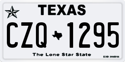 TX license plate CZQ1295
